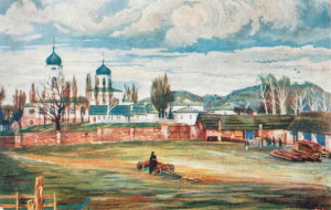 Вид на монастырь с хоздвора,1912г