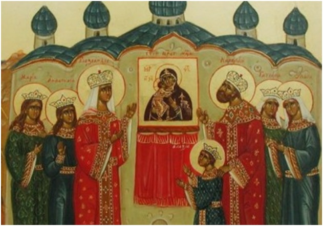 Молитва Царственных мучеников перед подвигом мученичества пред иконой Божией Матери "Троеручица"