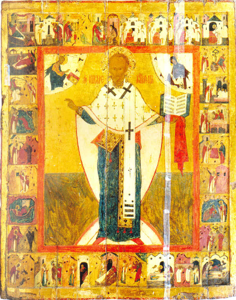 Святитель Николай Чудотворец (Зарайский), c житиeм Последняя треть XVI века. Кострома
